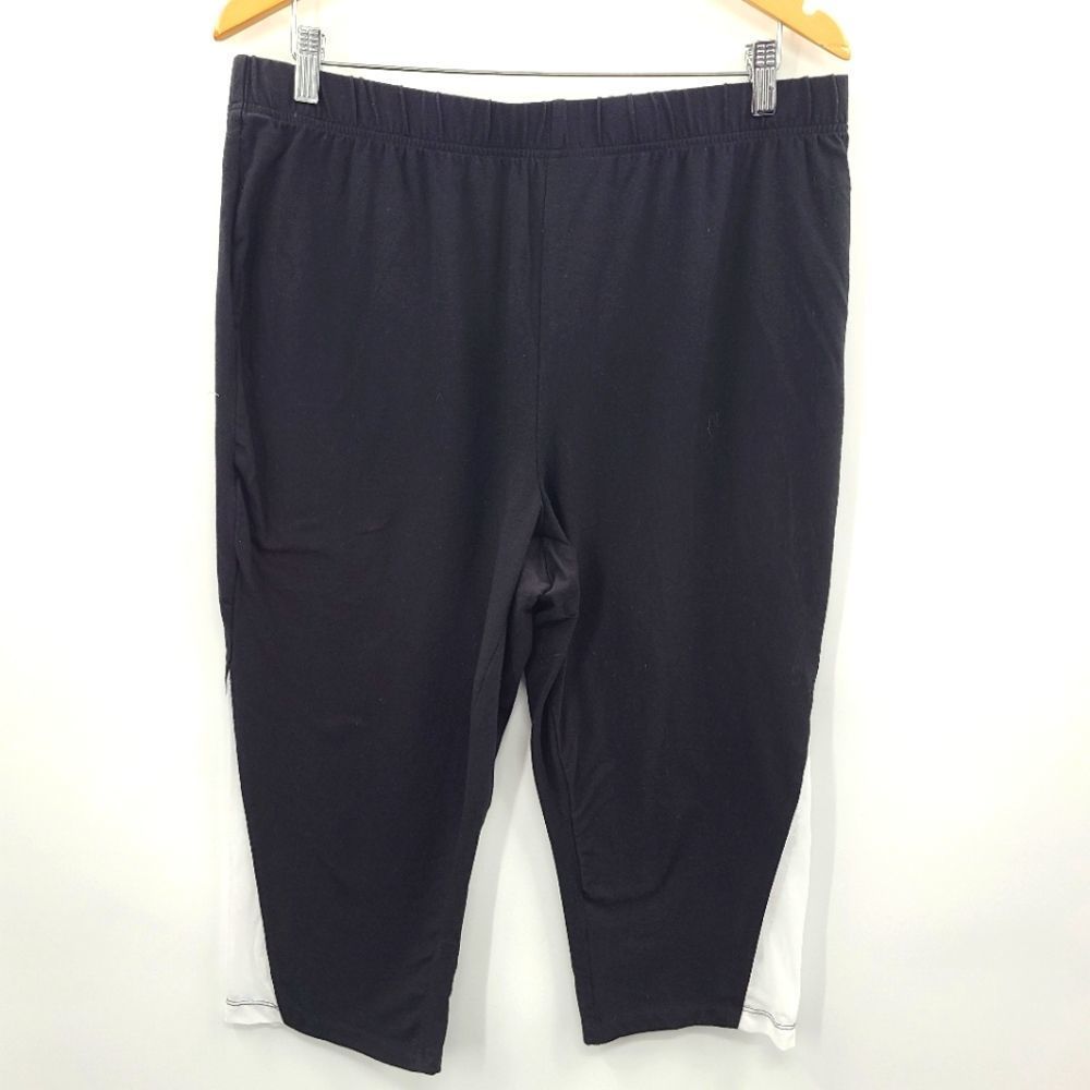 Roaman's Blank White Pull On Comfy Lounge‎ Capri Leggings Size 18 20 2X